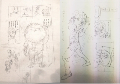24ページマンガのネームと下書き