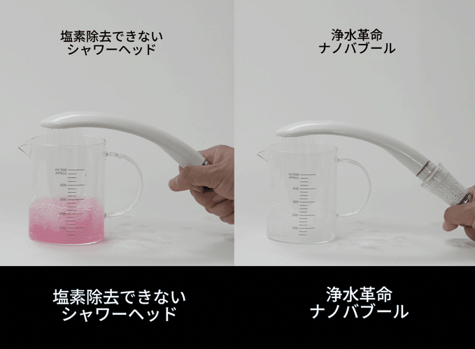 塩素除去比較画像