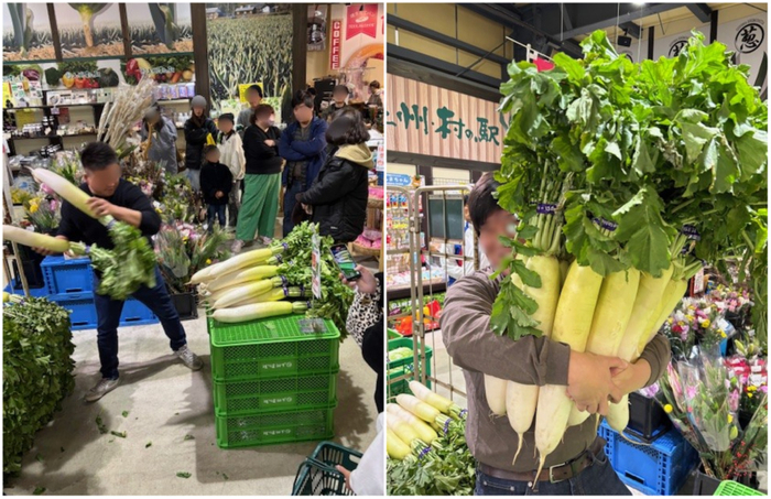 葉付大根抱え込み