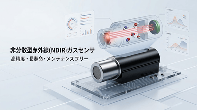 図. 非分散型赤外線(NDIR)ガスセンサの製品画像