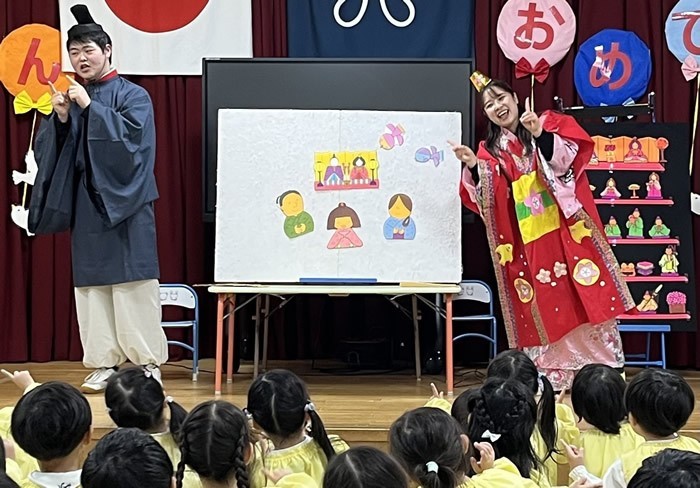 令和7年(2025年)に実施した「ひな祭り集会」の様子