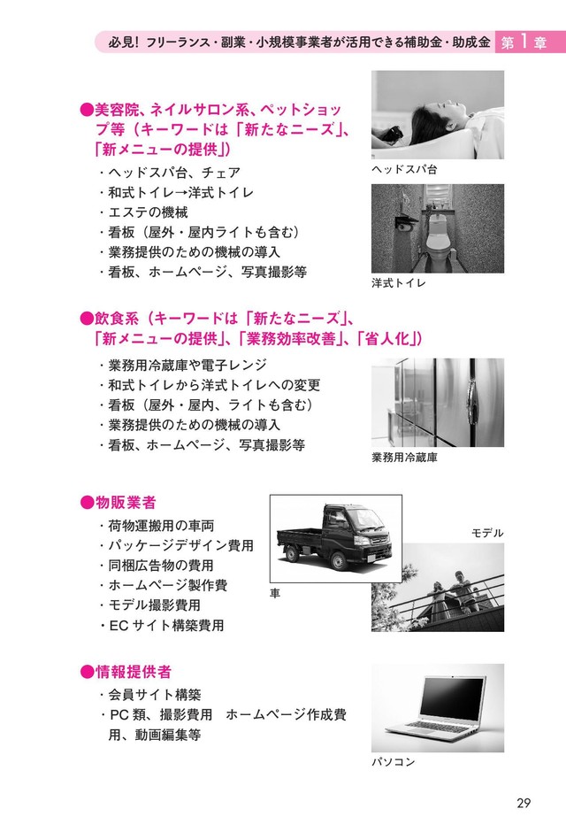 業種別もらえる補助金例2