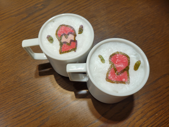 文鳥ちゃんホットカフェオレ