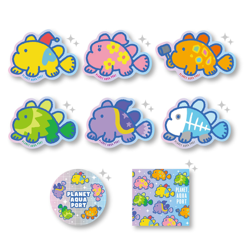 ノームのなかまたち&times;カエルアンコウ ステッカー（全8種） 価格：各420円