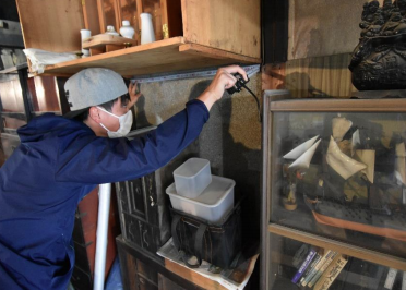 名張市旧市街古民家調査の様子