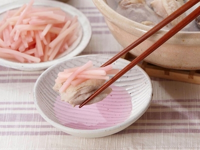 漬け液をポン酢代わりに