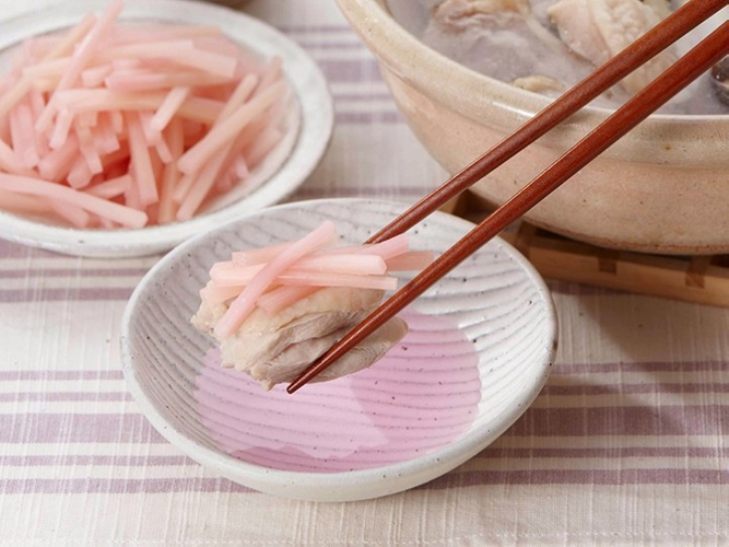 漬け液をポン酢代わりに