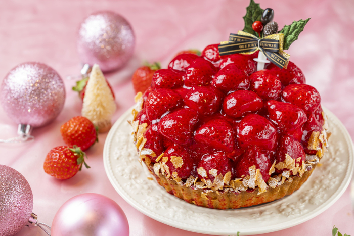 クリスマスボンボンいちごタルト