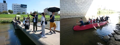飯塚市の河川敷再整備へ、穂波川左岸の整備案を検証　社会実験「遠賀川水辺ピクニック」を近大生がプロデュース