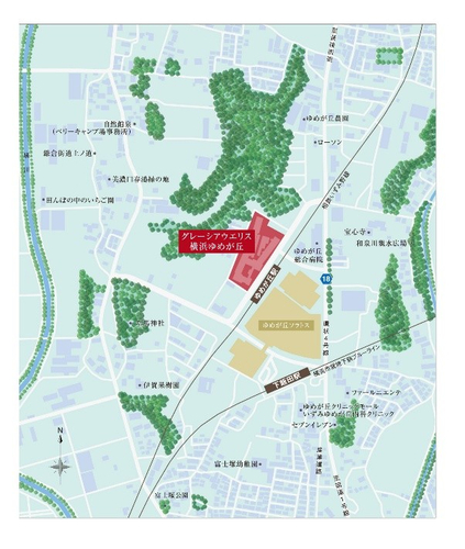 「グレーシアウエリス横浜ゆめが丘」位置図