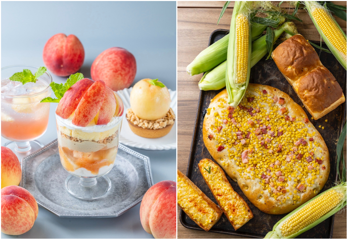 TAMAGOYAベーカリーカフェ「桃スイーツ＆とうもろこしフェア」