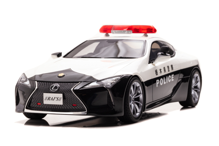 左前：1/18 レクサス LC500 (URZ100) 2020 栃木県警察交通部交通機動隊車両