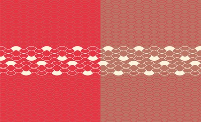 扇子柄をあしらい帯に見立てた座席シート図柄