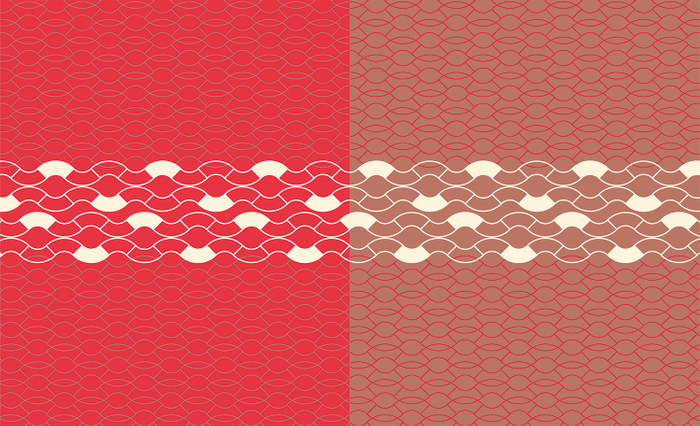 扇子柄をあしらい帯に見立てた座席シート図柄