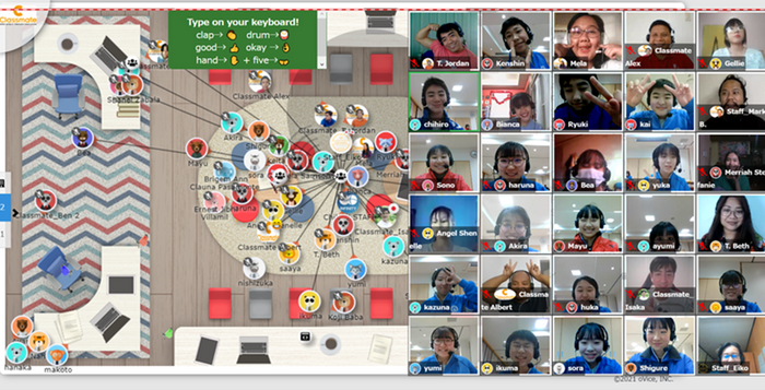 メタバース空間での国際交流の様子