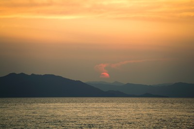 夕日