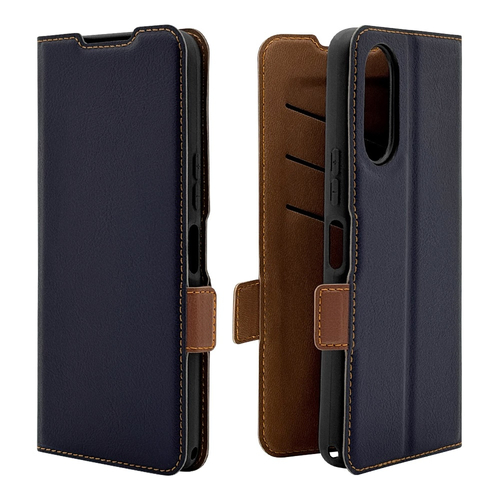 ネイビー&times;ブラウン