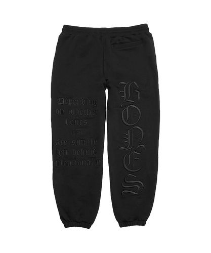 【BlackLetter】Rear Embroidery Cross Sweat Pants(ブラック)