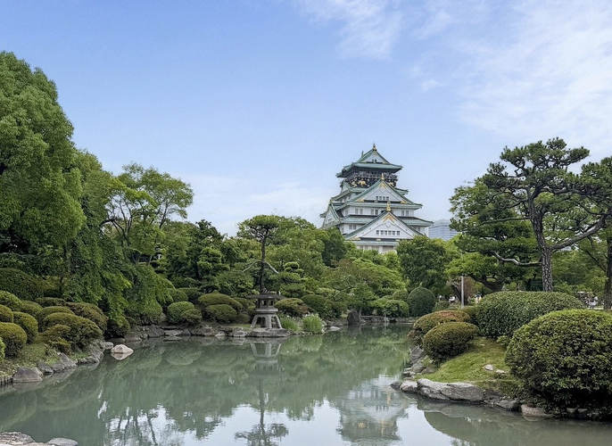 ロケーション先となる大阪城公園