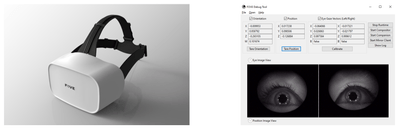 左:FOVE 0、右:Developer Tool