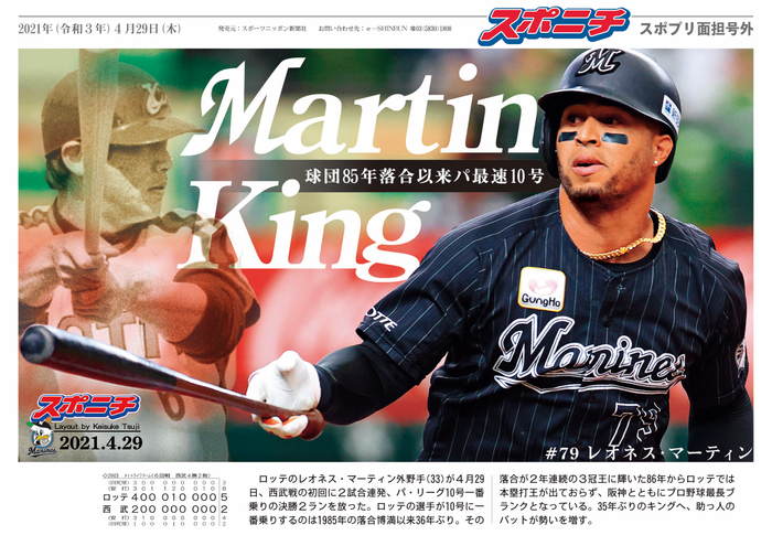 例・スポプリ面担号外(プロ野球ロッテ編)