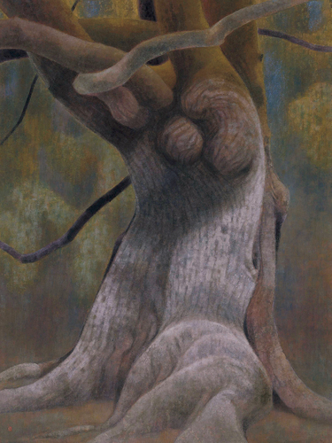 山口華楊「樹」　1963年(昭和38)第6回新日展　京都市立芸術大学芸術資料館蔵