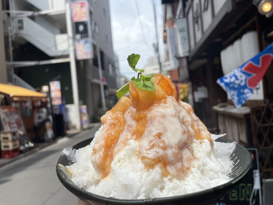 白鳳桃かき氷1,000円