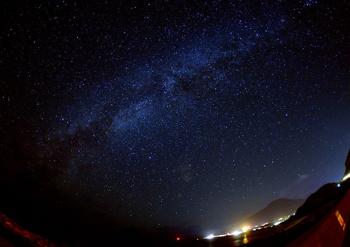 八丈島の夜の星空