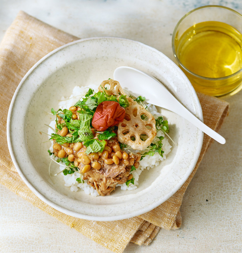 さばみそ納豆丼