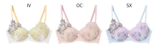 品番：BUN215　サイズ：B,C,D,E,F/65,70,75　カラー：IV/OC/SX　価格：&yen;6,050(税込)