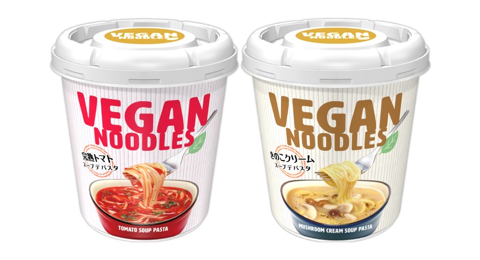 ヴィーガンヌードル 完熟トマトスープデパスタ/きのこクリームスープデパスタ