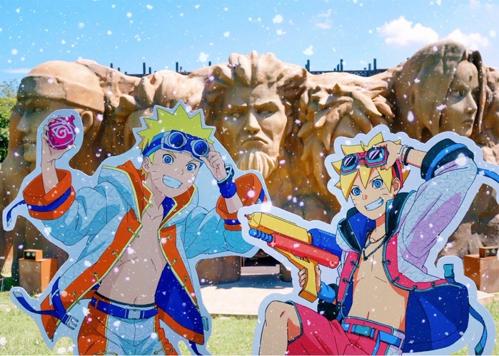 ▲ウォーターガンで狙い打て！