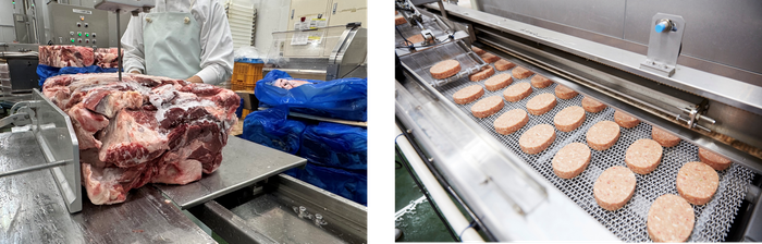 「ゆうぜんハンバーグ」製造の様子