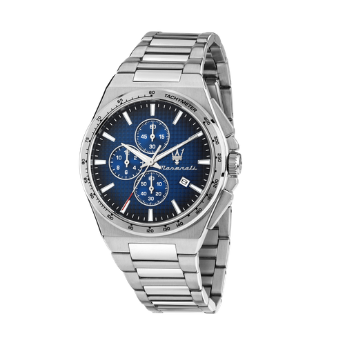 41MM CHR BLUE DIAL SS BR