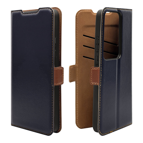 ネイビー&times;ブラウン