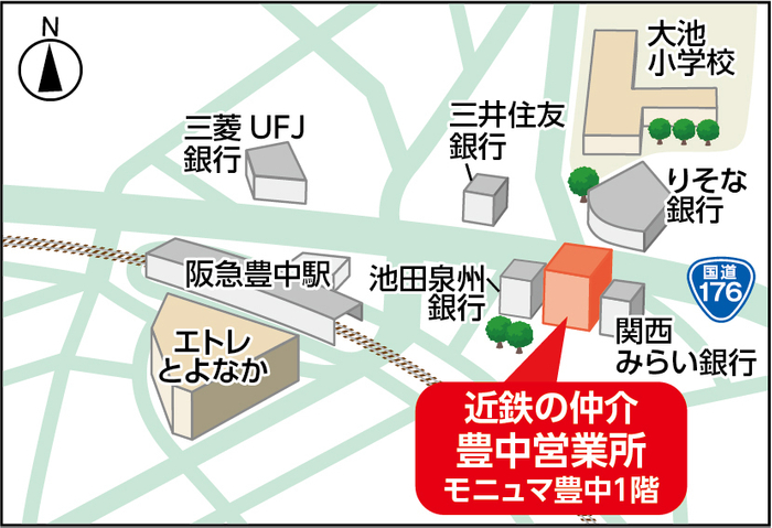 豊中営業所　位置図