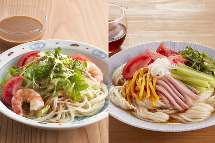 サラダ風と冷やし中華風