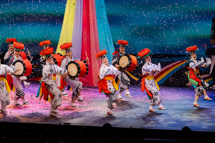 桜吹雪と盛岡さんさ踊り