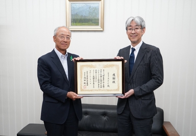 (左)公益社団法人 国土緑化推進機構 沖 修司 副理事長、(右)一般社団法人 ACC 沖田 大 専務理事