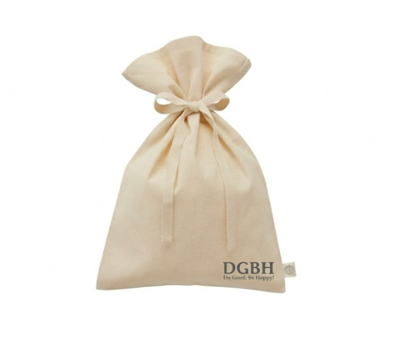 DGBHオリジナル　オーガニックコットン ラッピング巾着 M