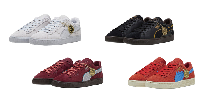 ＜ユニセックス PUMA &times; ワンピース スウェード スニーカー　画像＞