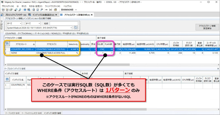 ＜MAJESTYアクセスパターン詳細分析画面＞