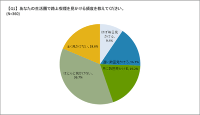 路上喫煙を見かける頻度