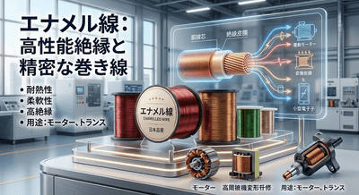 図. エナメル線の製品画像