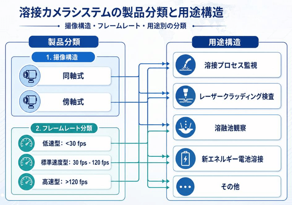 図:溶接カメラシステムの製品分類と用途構造
