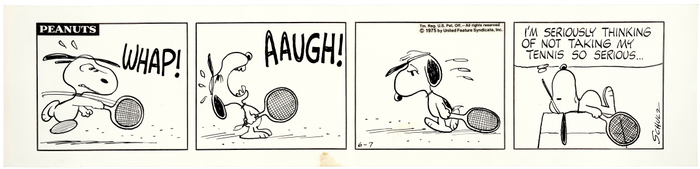 「ピーナッツ」原画　1975年6月7日 (C) Peanuts Worldwide LLC