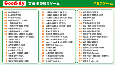 並び替えゲームの一覧