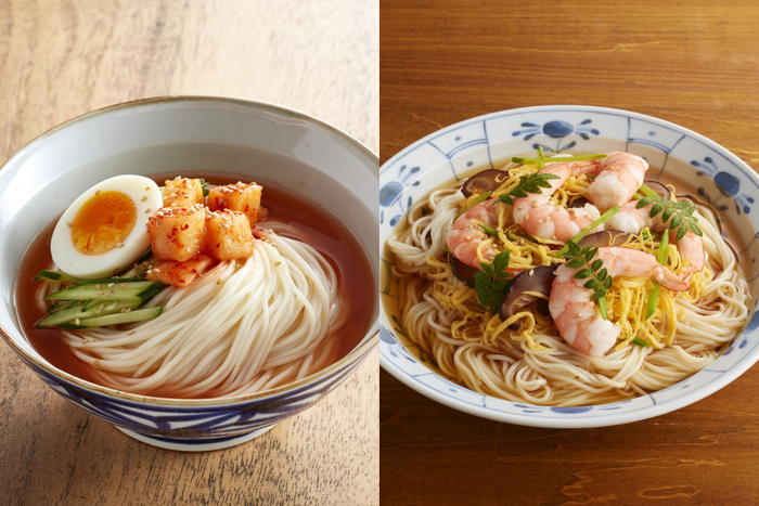 半熟卵と錦糸卵アレンジ