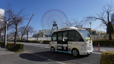 （画像）自動運転EVバス
