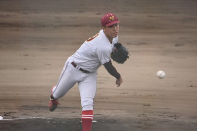 先発した天野京介投手（人間学部２年）